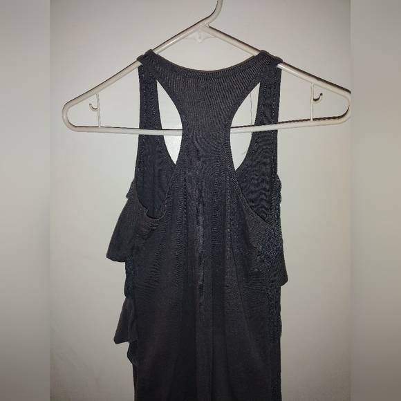 Grey Ruffle Front Tank Top - Picture 4 of 5